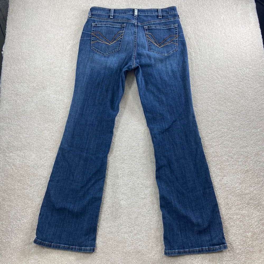 Ariat REAL Denim Jeans Womens 32R Blue Bootcut Mid Rise Stretch 10022756